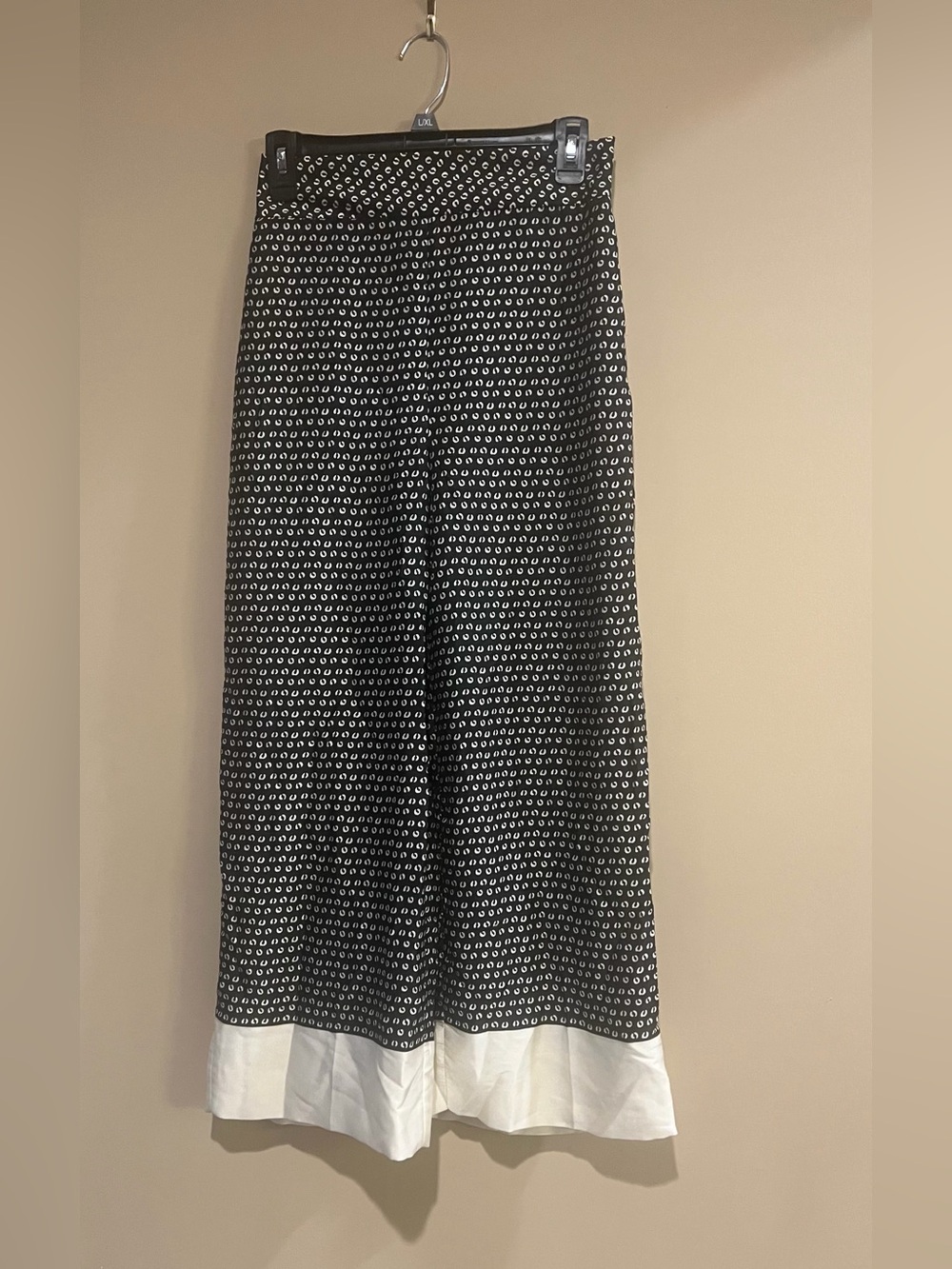 Zara Printed Wide Leg Palazzo Pants – Black & White – Size S